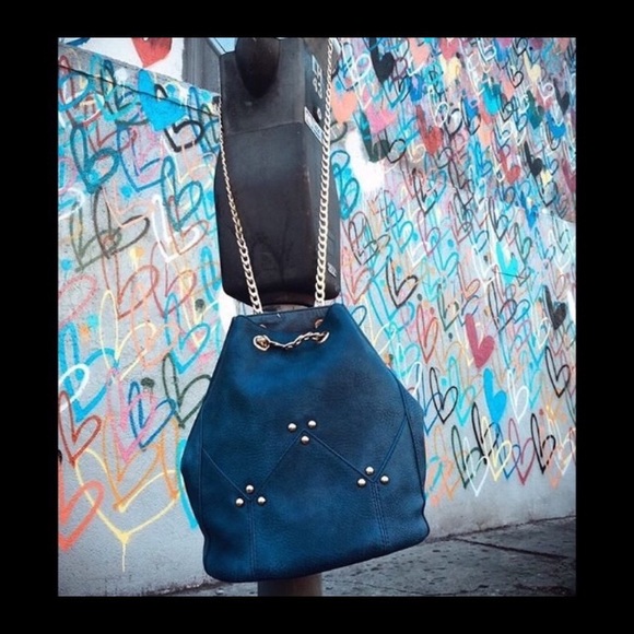 LAST ONE Maise Bucket Crossbody In Blue - Picture 3 of 8